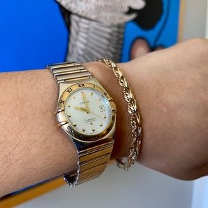 Luxury Omega Constellation Automatic My Choice Two Tone Womens Watch